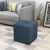 VYNXARIA Navy Blue Cube Ottomans and Benches - 16.50 Inches Wide, Versatile Seating Solution - 2 of 4