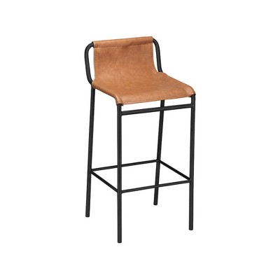 Meridian Furniture,Dax Cognac Vegan Leather Counter Stool