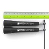 WOD Nation Adjustable Speed Jump Rope For Men, Women & Children - Blazing Fast Fitness Skipping Rope Perfect for Boxing - Black - 3 of 4