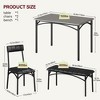 Dining Table Set for 4, Small Dining Table Set with Upholstered Bench and 2 Chairs, Kitchen Table and Chairs for 4, for Small Space - 2 of 4