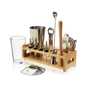 True Ultimate Barware Set with Wooden Stand - 1 of 4