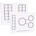 Didax Educational Resources Write-On Wipe-Off Five and Ten-Frame Mats, Set of 10