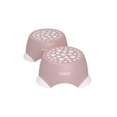 2pc Kids' One-Step Stool Pink - Cosco