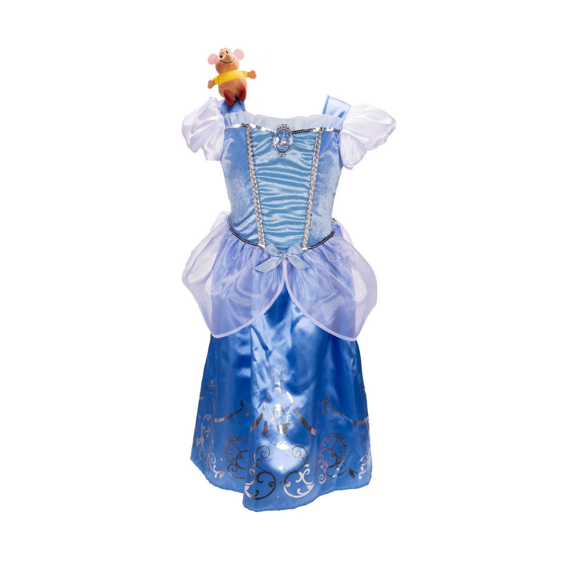 Disney Princess Majestic Cinderella Dress with Gus Shoulder Plush Friend
