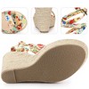 Perphy Women's Platform Floral Printed Open Toe Espadrille Wedge Sandals - 3 of 4