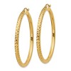 Black Bow Jewelry 3mm, 14k Yellow Gold Diamond-cut Hoops, 45mm (1 3/4 Inch) - 2 of 4
