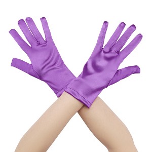 INSPIRE CHIC Women's Satin Lightweight Wrist Length Gloves - 1 of 4