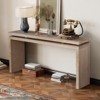 Bella Depot 60'' Farmhouse Console Table, Wooden Entryway Table with Double Board Suspension Design for Living Room - 2 of 4