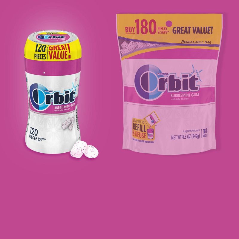 Orbit Bubblemint Sugar Free Gum - 120ct, 3 of 8