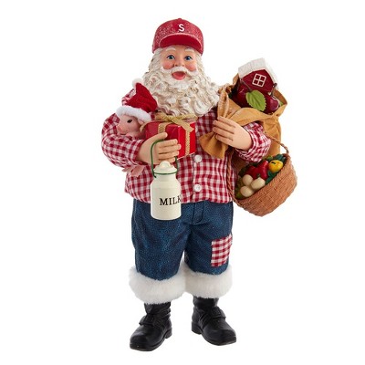 Kurt Adler 10.5-Inch Fabriché Farmer Santa