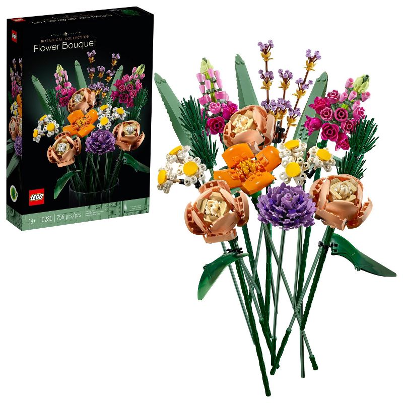 LEGO Icons Flower Bouquet Botanical Collection Building Set 10280, 1 of 15
