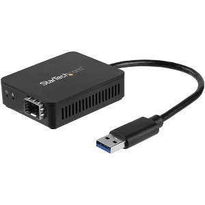 StarTech.com USB to Fiber Optic Converter - Open SFP - USB 3.0 to Gigabit Ethernet Adapter - US1GA30SFP - 1 of 4