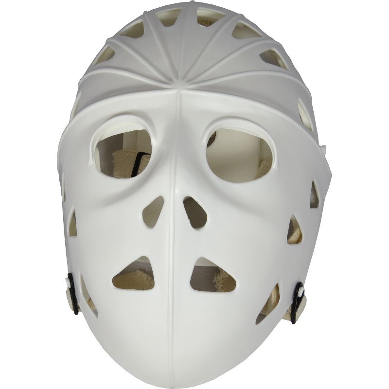 MyLec Pro Goalie Mask, Youth Hockey Mask, High-Impact Plastic,  Ventilation Holes & Adjustable Elastic Straps, Secure Fit, (White, Large), 1 of 3