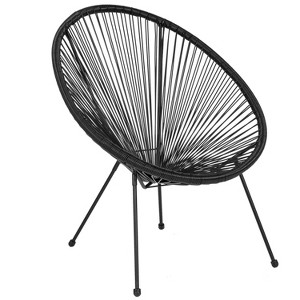 Emma and Oliver Rattan Bungee Lounge Chair - 1 of 4