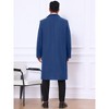 Lars Amadeus Men's Single Breasted Notch Lapel Formal Winter Long Overcoat - 3 of 4