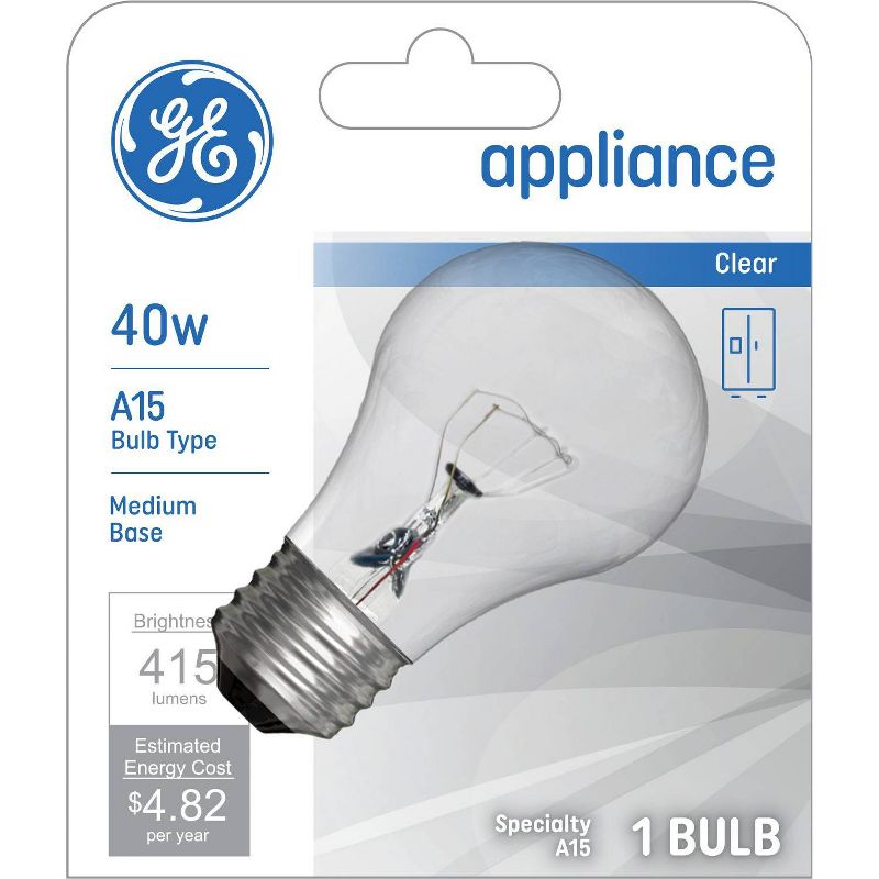 GE 40w A15 Appliance Incandescent Light Bulb White, 6 of 8