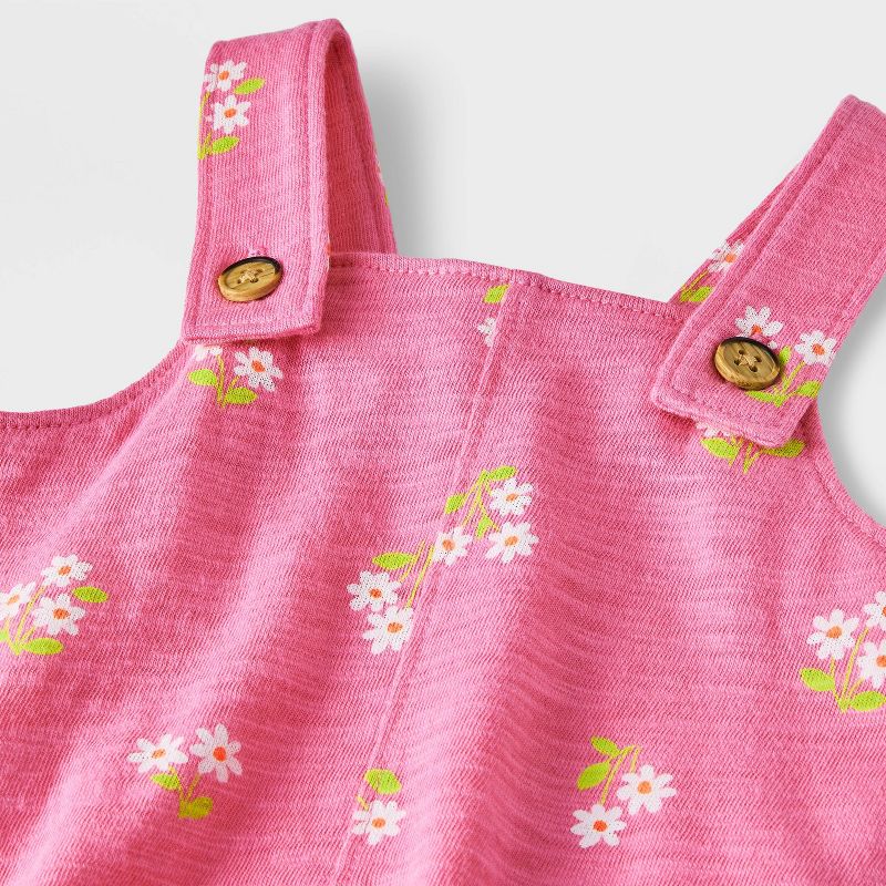 Baby Girls' Printed Floral Coveralls - Cat & Jack™ Pink, 3 of 5