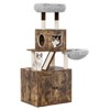 Cat Tree with Litter Box Enclosure, 2-in-1 Multi-Level Cat Furniture with Hammock & Scratching Posts - 3 of 4