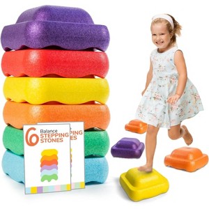 Motherly Haven Balance Stepping Stones for Kids, Sensory Toy to Promote Coordination, STEM Toy for All Ages - 1 of 4
