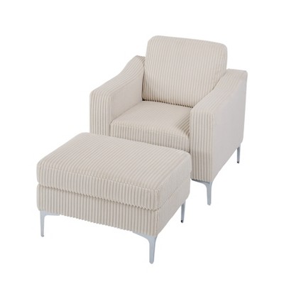 CAVINAS Modular Sectional Sofa Corduroy Upholstered Armchair Sofa for Living Room