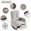 Whisen Rocking Chair with Footrest & High Back - Gray - 3 of 4