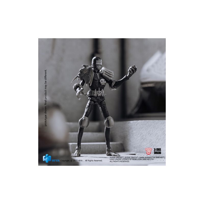 Hiya Toys - Hiya Toys - Judge Dredd - Black And White Judge Death Px 1/18 Mini Action Figure, 3 of 6
