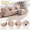 MOONMISS 112" Oversized Chenille L Shaped Sectional Sofa Cloud Couch with Movable Storage Ottoman, Phone Holder, USB Charging Port - 4 of 4