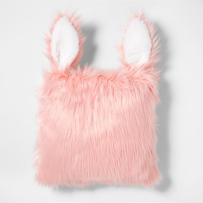 Pink fur pillow target sales