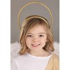 HalloweenCostumes.com Heavenly Toddler Angel Costume with Divine Design - White Robe, Gold Sash, Halo Headband, Faux Feather Wings - 3 of 4