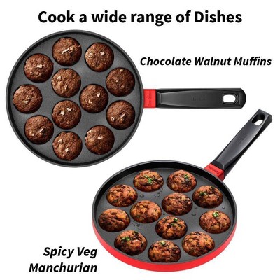 Hawkins Red Aluminum Nonstick Appe Pan with Glass Lid