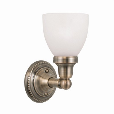 Livex Lighting Classic 1 - Light Vanity in  Antique Brass