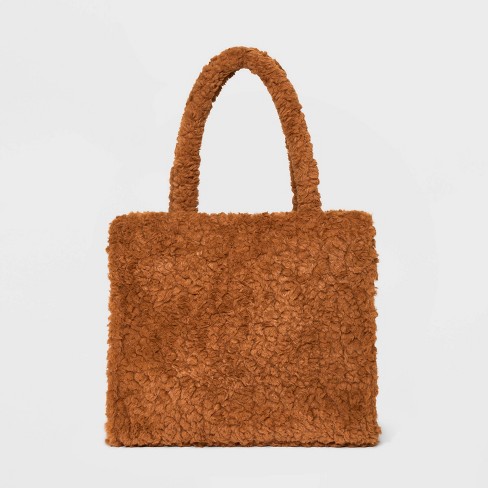 Large Boxy Tote Handbag - A New Day™ Light Brown : Target