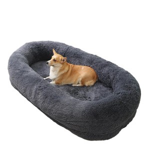 Human Dog Bed,Washable Faux Fur Dog Bed for People Doze Off,Large Dog Bed - 1 of 4