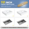 WOWOW 10 in. x 2.56 in. x 0.37 in. Stainless Steel Kitchen Sink Faucet Hole Cover Deck Plate - 3 of 4