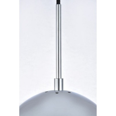Elegant Chrome Pendant Light with Clear Glass Globe Shade