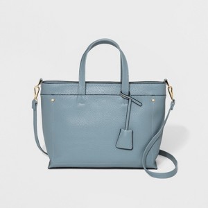 Two Layer Satchel Handbag - A New Day Blue, Women