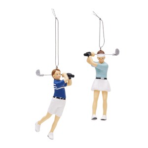 Gallerie II Golfer Ornament S/2 - 1 of 3