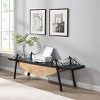 VYNXARIA Sailboat-Shaped TV Stand, 70.87 inch Modern Entertainment Center with Drawer, MDF Wood Media Console Table,Black - 4 of 4