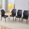 NicBex 4-Piece Modern Dining Chairs Set, Comfy Upholstered Seats, Stylish Patterned Backrest & Sturdy Metal Legs for Kitchen/Office/Bedroom - 3 of 4