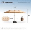 XIZZI 15FT Heavy-Duty Outdoor Market Umbrella W/Sandbags, Patio All-Weather Sandbag Umbrella (Standard/Upgraded/Flagship) - Dark Gray/Khaki/Dark Blue - 4 of 4