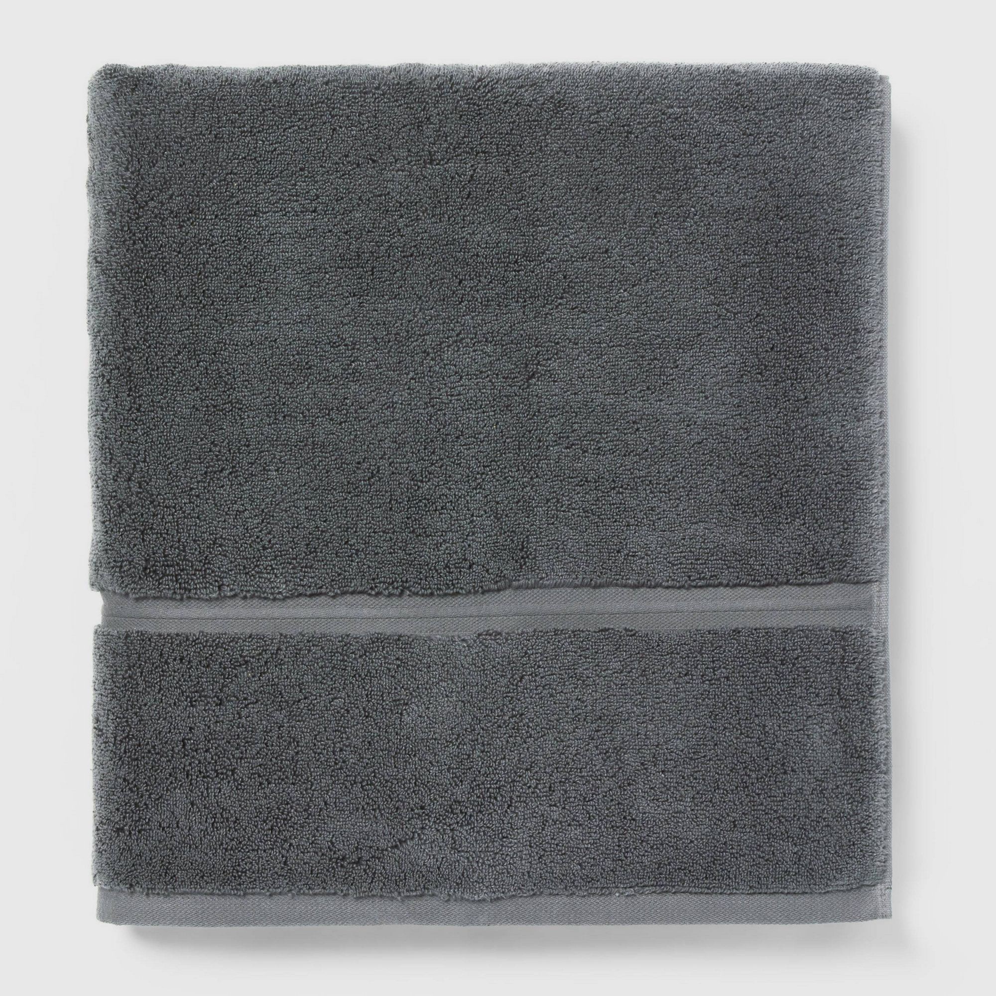 Spa Plush Oversized Bath Towel Dark Gray - Threshold™