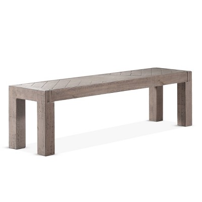 Auckland 67" Weathered Gray Reclaimed Wood Dining Bench