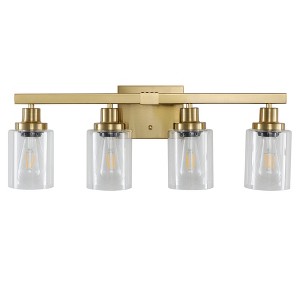 DAKAFUL Modern Bathroom Vanity Light, 4/5/6/8/10-Light Vanity Fixtures with Clear Glass Shade, Reversible Wall Sconces Over Mirror,for Bedroom - 1 of 4
