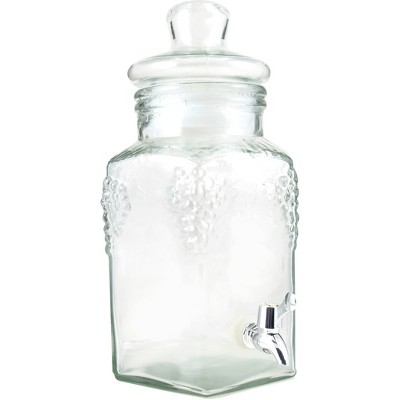 Grant Howard Embossed Hexagon Juice Jar with Spout 175 Ounce