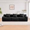 Aukfa Modular Teddy Fabric Sofa,Convertible Modular Sectional Sofa Set , 3-Seats with 1/2/3 Ottoman Soft Boneless Design for Living Room - 3 of 4