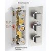 YAWWALK Thermostatic Triple Handles 8-Spray Dual Shower Head Shower Faucet with 6-Jets - 3 of 4