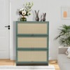 YIYIBYUS 7-Tier Shoe Rack for Entryway Solid Wood Shoe Storage Cabinet, 31in Width - 2 of 4