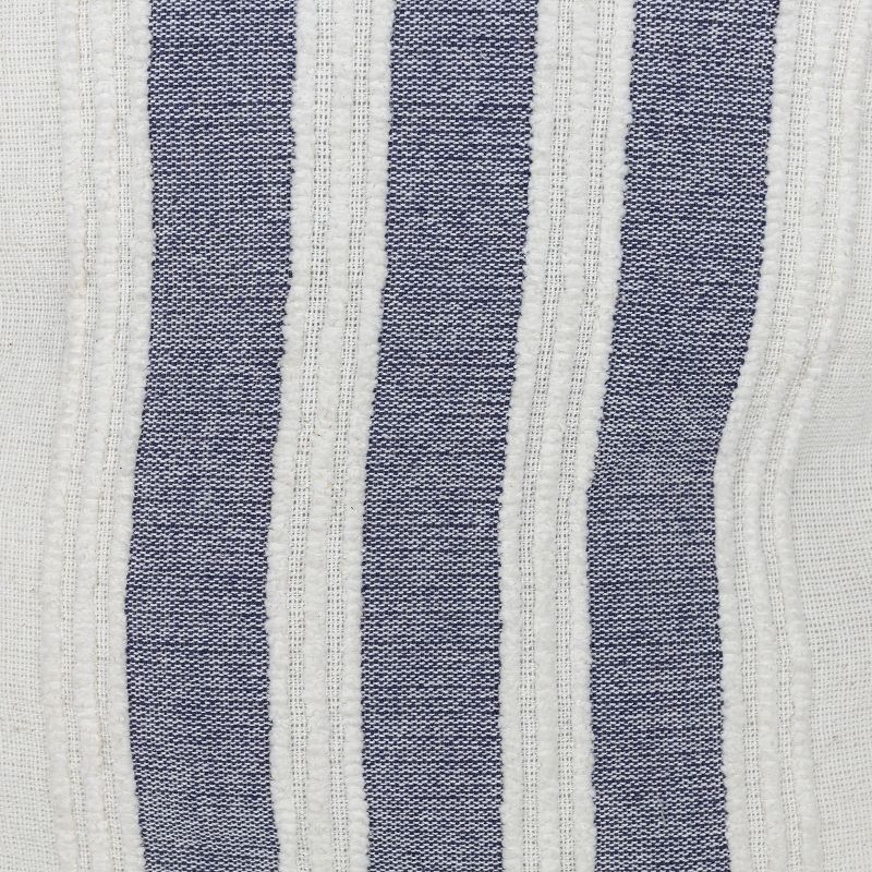 24X24 Inch Hand Woven Pillow Blue Cotton With Polyester Fill - Foreside Home & Garden, 3 of 6