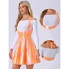 INSPIRE CHIC Women's Metallic Tie Halter Neck High Waist Party A-Line Overalls Dress - 2 of 4