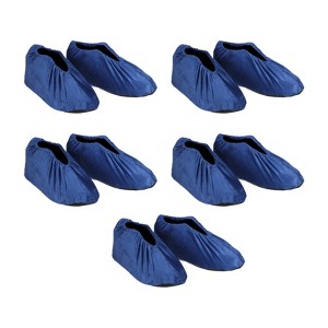 Unique Bargains Reusable Washable Thickened Non-Slip Office Shoe Covers 5 Pairs - 1 of 4